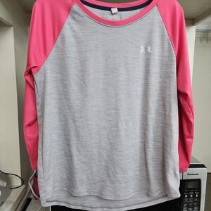 Under Armour Pink and Gray Women's Top